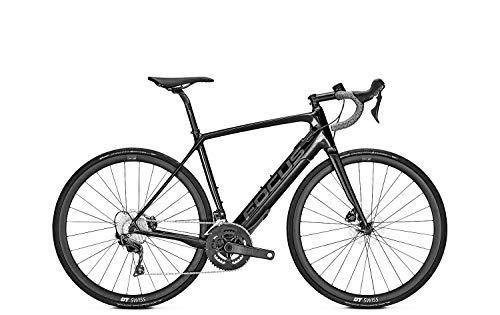 Road Bike : Focus Paralane2 Electric Road Bike 9.7 22G Fazua 7 Ah 28 Inches Black / Anthracite, black-anthracite, 54 (EU)