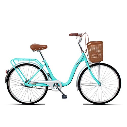 Road Bike : Folding Bikes Bicycle Folding Bicycle Unisex 24 Inch Single Speed Portable Bicycle Portable City Cycling Bicycle (Color : Blue, Size : 127 * 22 * 74cm)