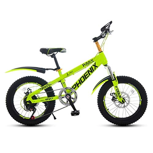 Road Bike : Folding Bikes Bicycle Portable 7-speed Children Bicycle Mountain Bike Folding Bicycle Unisex 20 Inch Small Wheel Bicycle (Color : Green, Size : 140 * 30 * 83cm)