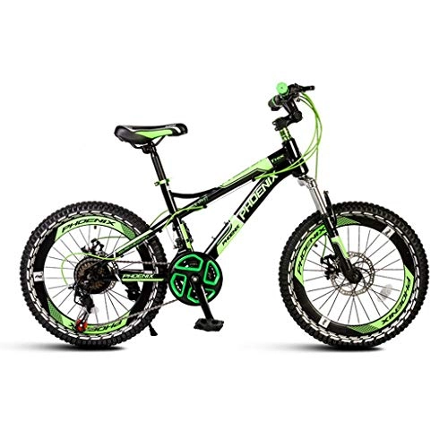 Road Bike : Folding Bikes Bicycle Portable Single Speed Children Bicycle Mountain Bike Folding Bicycle Unisex 18 Inch Small Wheel Bicycle (Color : Green1, Size : 122 * 62 * 83cm)