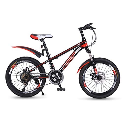 Road Bike : Folding Bikes Bicycle Unisex 20 Inch Small Wheel Bicycle Portable 21-speed Children Bicycle Mountain Bike Folding Bicycle (Color : Red, Size : 126 * 62 * 83cm)
