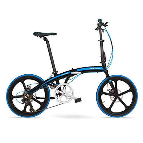 Road Bike : Folding Bikes Folding Bicycle 20 Inch Ultra Light Aluminum Alloy Shift Folding Bicycle Small Lightweight Men And Women Bicycle (Color : Black, Size : 152 * 30 * 105cm)