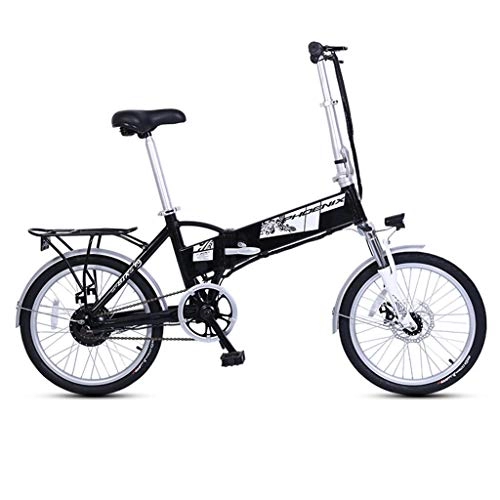 Road Bike : Folding Bikes Folding Electric Bicycle Lithium Battery Moped Mini Adult Battery Car For Men And Women Small Electric Car, Battery Life 35-40km (Color : Black, Size : 160 * 36 * 75cm)