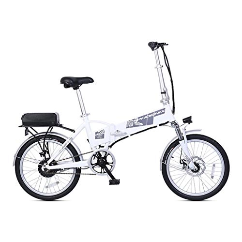 Road Bike : Folding Bikes Folding Electric Bicycle Lithium Battery Moped Mini Adult Battery Car For Men And Women Small Electric Car, Battery Life 80-100km (Color : White, Size : 160 * 36 * 75cm)