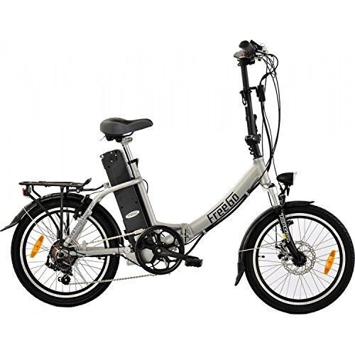 Road Bike : FREEGO Folding Electric Bike Silver 16aH