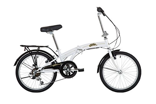 Road Bike : Freespirit Darley 20" Wheel White 6 Speed Folding Bike