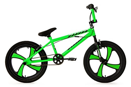 Road Bike : Freestyle BMX 20" Cobalt Mag Wheels Bright Green KS Cycling
