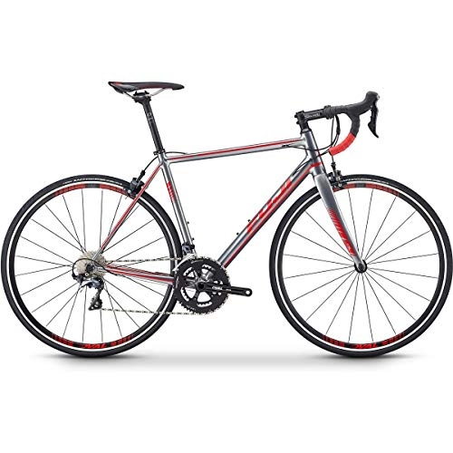 Road Bike : Fuji Roubaix 1.3 Road Bike 2019 Polished Silver / Red 49cm (19.25") 700c