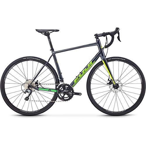 Road Bike : Fuji Sportif 1.5 Disc Road Bike 2019 Anthracite / Green Gradient 52cm (20.5") 700c
