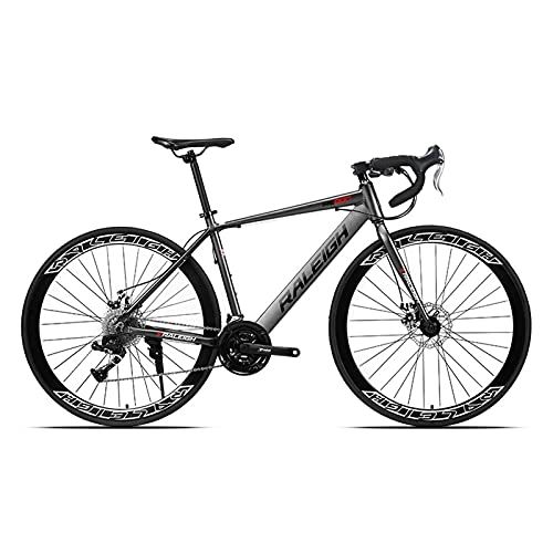 Road Bike : GAOXQ 26 In Road Bike, GAX 550 24 / 27 / 30 Speed 54Cm Frame Dual Disc Brake Wheels Bicycle, Multiple Colors grey-30 speed