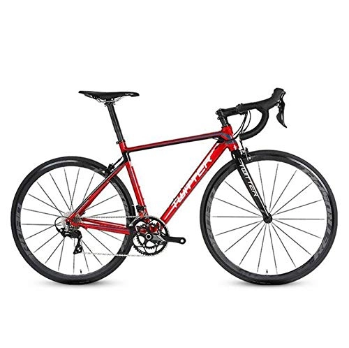 Road Bike : Gaoyanhang 46 / 48 / 50 / 52cm Aluminum Road Bike Carbon Fork Shimano 18 Speed Entry Level Road Racing (Color : Red, Size : 27.5inch(700C))