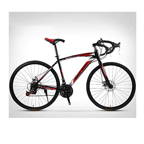 Road Bike : Giow 26-Inch Road Bicycle, 24-Speed Bikes, Double Disc Brake, High Carbon Steel Frame, Road Bicycle Racing, Men's And Women Adult-Only