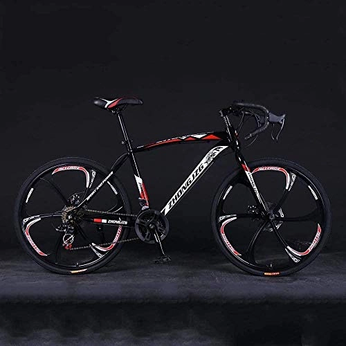 Road Bike : giyiohok Mountain Bike Road Bicycle Hard Tail Bike 26 Inch Bike Carbon Steel Adult Bike 21 / 24 / 27 / 30 Speed Bike Colourful-21 speed_Black red