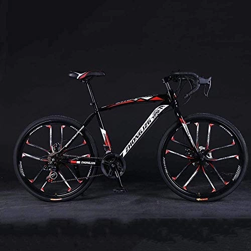Road Bike : giyiohok Mountain Bike Road Bicycle Hard Tail Bike 26 Inch Bike Carbon Steel Adult Bike 21 / 24 / 27 / 30 Speed Bike Colourful-30 speed_Black red
