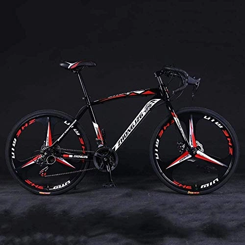 Road Bike : giyiohok Mountain Bike Road Bicycle Hard Tail Bike 26 Inch Bike Carbon Steel Adult Bike 21 / 24 / 27 / 30 Speed Bike Colourful Bicycle-21 speed_Black red