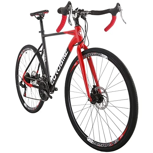 Road Bike : Gravel Bikes for Men, YH-XC580 700C Road Bike for Mens, 54cm Frame Bicycle, Commuter Bicycles for Adult (RED)