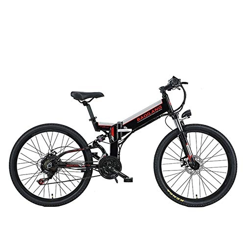 Road Bike : GTYW, Electric Folding Bike, Mountain Bike, Adult Moped, Electric Bike, Off-road Mountain Bike, 26 Inch, 48v10ah, 350W Motor, B-26