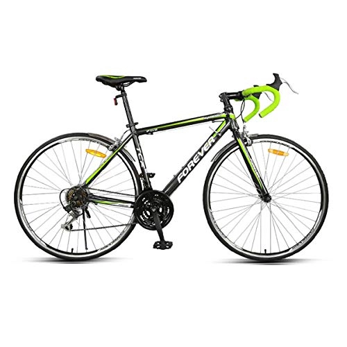 Road Bike : Guyuexuan Aluminum 21 Speed 700C Road Bike Racing Bicycle, And Labor Saving The latest style, simple design (Color : Black)
