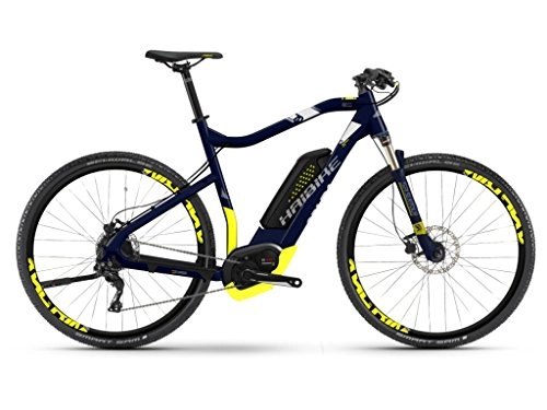 Road Bike : HAIBIKE E-Bike Cross Sduro 7.0Blue / Yellow / Silver Matte Frame Height 52cm 2018CROSS