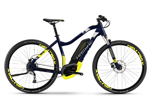 Road Bike : HAIBIKE E-Bike Sduro Cross 7.0Ladies Blue / Yellow / Silver Matt 2018CROSS, Blau / Gelb / Silber matt, 44 cm