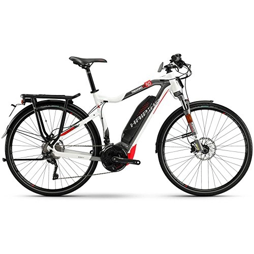 Road Bike : HAIBIKE E-Bike Sduro Trekking S He 8.0500WH 20g. XT 28YWC Size S White Titanium Red
