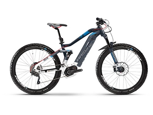 Road Bike : HAIBIKE Sduro FullLife LT 7.0500WH Bosch Intube 27.5r Electric Bicycle 2018, blue / white, L / 46 cm