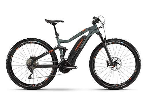 Road Bike : HAIBIKE Sduro Fullnine 8.0 Yamaha 500Wh 20v Black / Olive Green Size 48 2019 (eMTB all Mountain)
