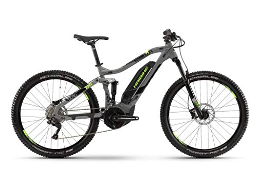 Road Bike : HAIBIKE Sduro FullSeven 4.0 27.5 Inch Pedelec E-Bike MTB Grey / Black / Green 2019, Grau / Schwarz / Grn, XL