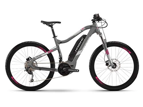 Road Bike : HAIBIKE Sduro HardSeven Life 3.0 27.5 Inch Women's Pedelec E-Bike MTB Grey / Coral Red 2019: Size: L