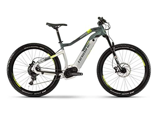 Road Bike : HAIBIKE Sduro Hardseven Life 8.0 Bosch 500Wh 11v Silver / Olive Green Size 40 2019 (eMTB Hardtail)