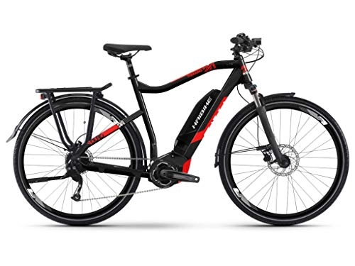 Road Bike : HAIBIKE Sduro Trekking 2.0 Pedelec E-Bike Bicycle Black / Red 2019, S