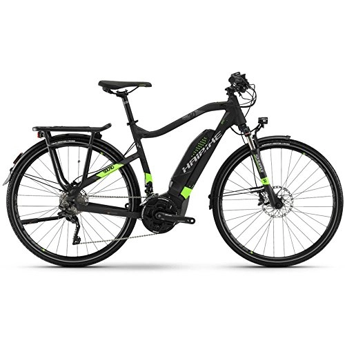 Road Bike : Haibike, Sduro Trekking 6.0electric bicycle 2018, schwarz / grn / titan matt, RH 60 cm