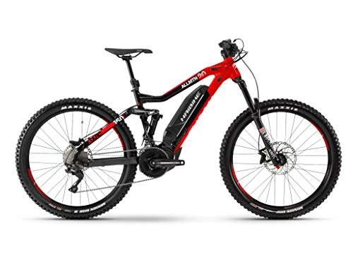 Road Bike : HAIBIKE XDURO AllMtn 2.0 Yamaha Electric Bike 2019 (M / 44cm, Black / Red / White)