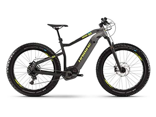 Road Bike : HAIBIKE Xduro Fatsix 9.0 500wh Bosch 11v Black Size 40 2019 (Fat Electric Bike)