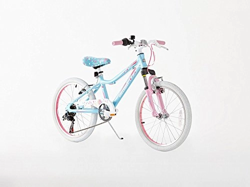 Road Bike : Hardtail Girls Alloy 20 Inch Mountain Bike - Light Weight Suspension Mountain Bike- Blue
