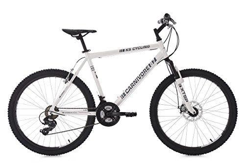 Road Bike : Hardtail Mountain Bike 26" Carnivore White-Grey 21 Gear Frame 51 cm KS Cycling