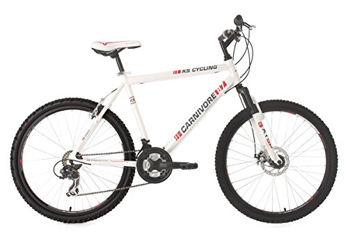 Road Bike : Hardtail Mountain Bike 26" Carnivore White KS Cycling