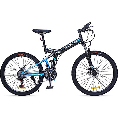 Road Bike : HECHEN Bicycle 24in26in-24 speed high carbon steel shock absorption - folding mountain bike mountain bike, Blue, 26inches