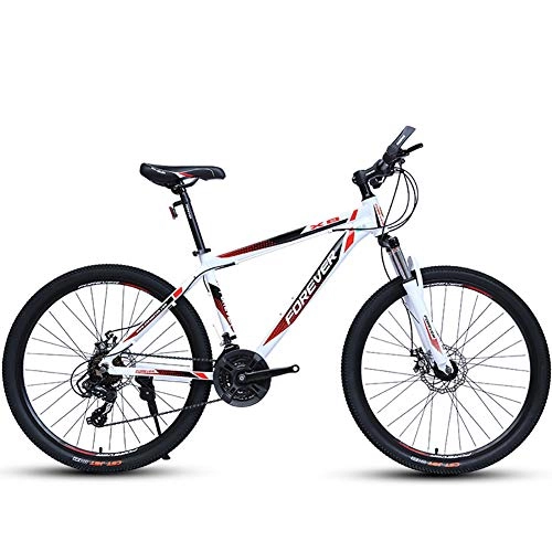 Road Bike : HECHEN Bicycle-Adult 21 / 24-speed off-road mountain bike-24 inch male and female spoke wheel shift student bicycle, 24in24speedwhite