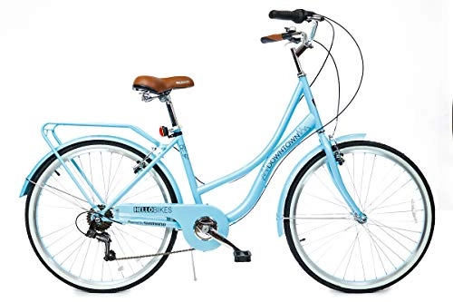 Road Bike : HelloBikes Downtown 26" Women's City Bicycle with Shimano 7-Speed Derailleur Gear