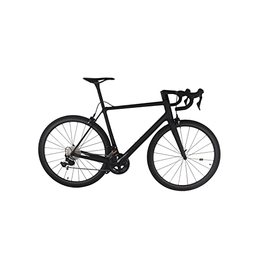 Road Bike : HESNDzxc Bicycles for Adults 22 Speed 7.55kg Ultra Light Rim Brake Road Complete Bike with Kit (Color : Black, Size : Medium)