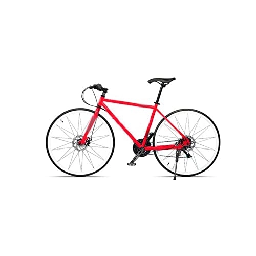 Road Bike : HESNDzxc Bicycles for Adults Road Bike Men and Women 21-Speed Lightweight Adult Work Off-Road Racing Student Bike Sports Car (Color : Red, Size : Large)