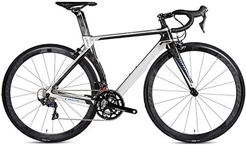 Road Bike : Highway Bicycle high modulux Carbon Fiber Frame 22 Speed 700C 23C Bicycle Highway self 2 car Adult Male ?36-6 red (Color : Red) (Silver)