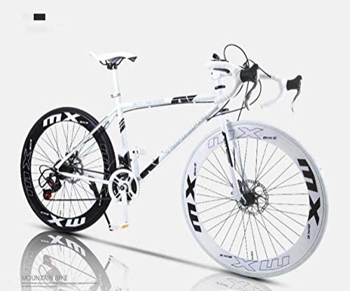 Road Bike : Highway Bike 24-Speed 26-inch Bicycle Double-disc Brake high Carbon Steel Frame Highway Bicycle Racing Men and Women 5-25 60 Knives (Color : 40knife) (40knife)