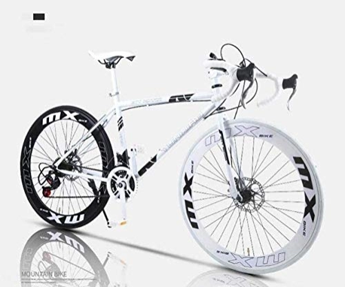 Road Bike : Highway Bike 24-Speed 26-inch Bicycle Double-disc Brake high Carbon Steel Frame Highway Bicycle Racing Men and Women 5-25 60 Knives (Color : 40knife) (60knife)