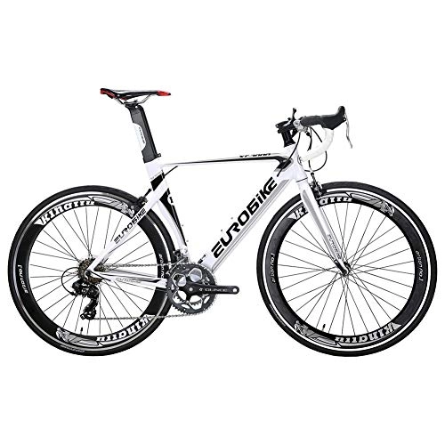 Road Bike : HLMIN Road Bikes XC7000 14 Speed Light Aluminum Frame Road Bike Fashion 700C Racing Bicycle (Color : White, Size : 14Speed)