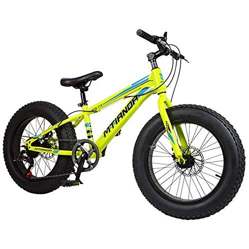 Road Bike : Huoduoduo Bike Mountain Bike 20 Inch 4 Wide Tire Aluminum Alloy Wheel Snow Car 7 Speed Lady Beach