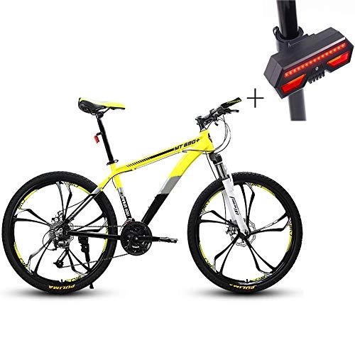 Road Bike : Huoduoduo Bike, Mountain Bike, 26 Inch 27 Speed Disc Brake Aluminum High-End Off-Road Vehicle, Bicycle Turn Signal