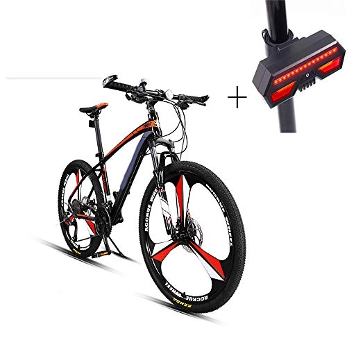 Road Bike : Huoduoduo Bike, Mountain Bike, 26 Inch 27 Speed Double Disc Brake Aluminum Alloy Wheel High-End Off-Road Vehicle, Bicycle Turn Signal