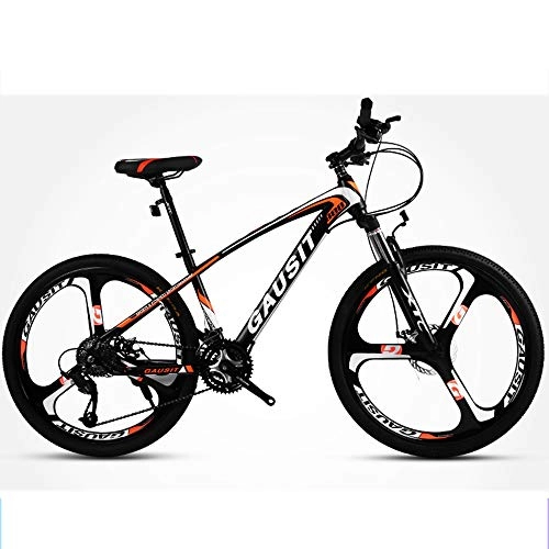 Road Bike : Huoduoduo Bike, Mountain Bike, 26 Inch 30-Speed, Material High Carbon Steel, Front And Rear Mechanical Disc Brakes, Non-Slip Tires, Orange